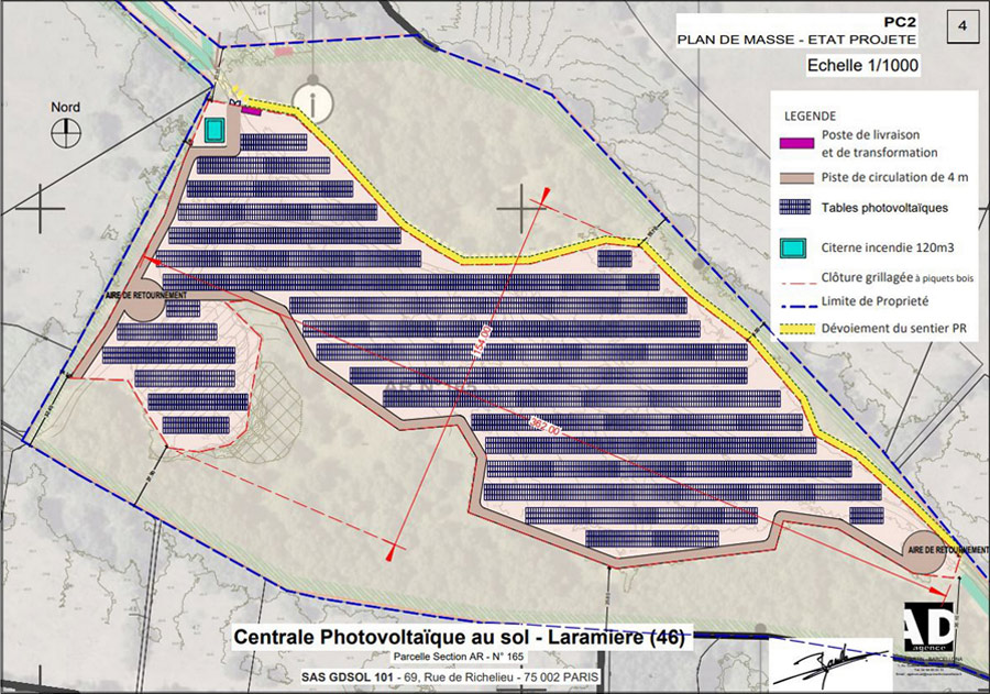 Parc photovoltaïque sur l’ancienne décharge municipale de Laramière