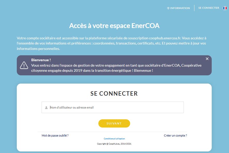 Porte entree espace sociétaire enercoa